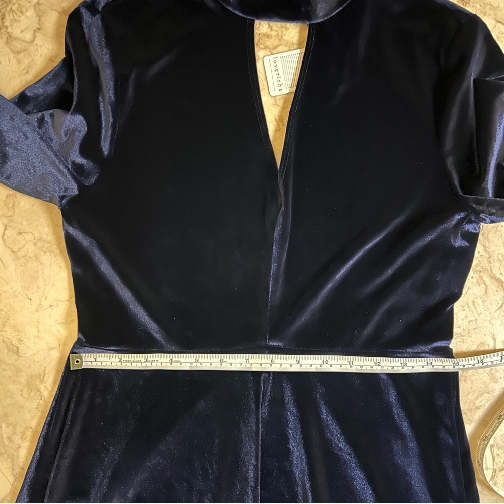 NEW Loveriche Velvet Keyhole Backless Mini Dress Size Large - Picture 9 of 13